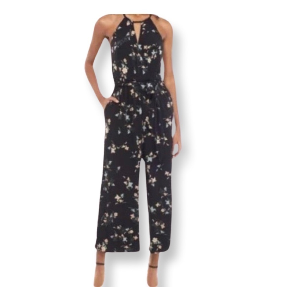 1. State Floral Halter Neck Jumpsuit Size XXS